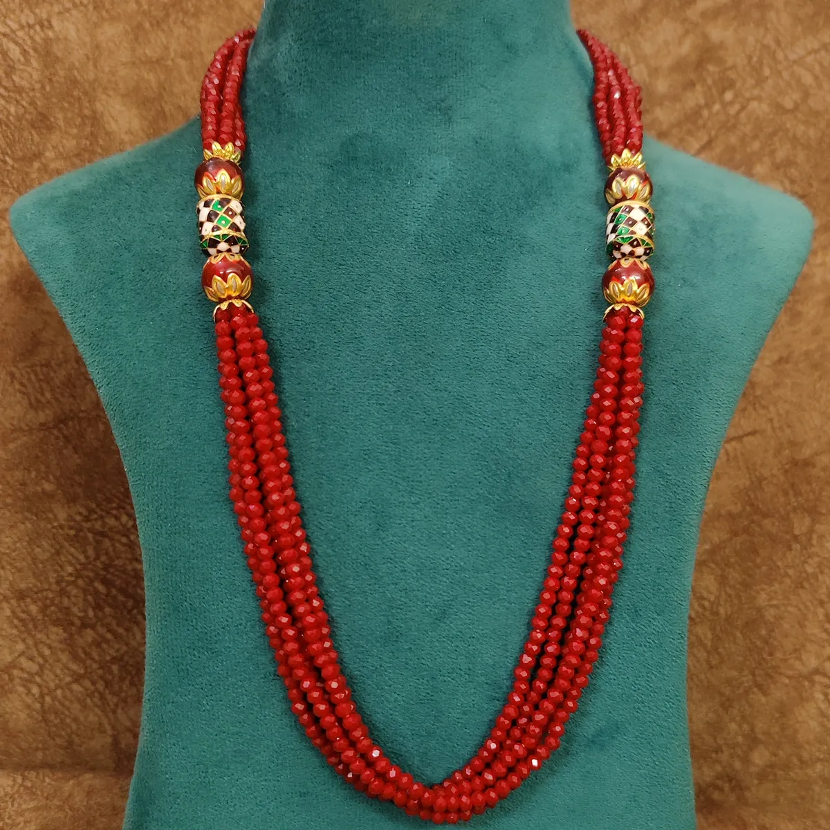 Ruby Antique Look Necklace