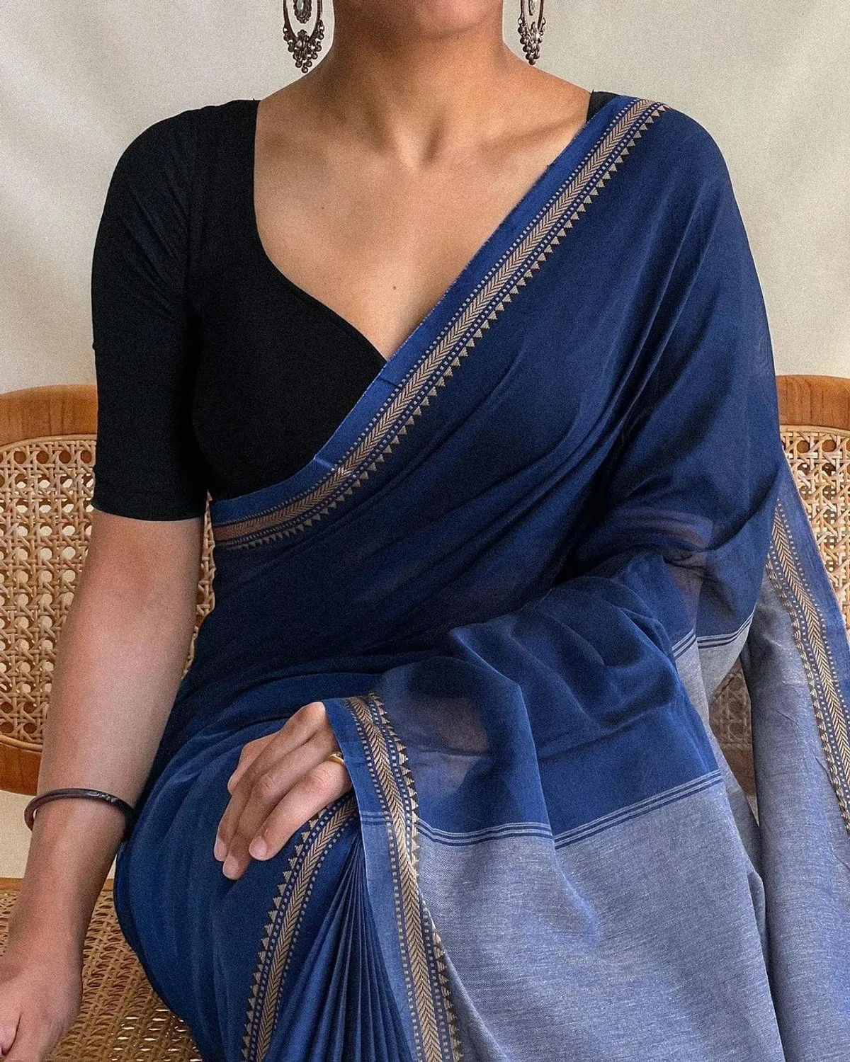 Royal Blue Ashwini Narayanpet Pure Cotton Saree
