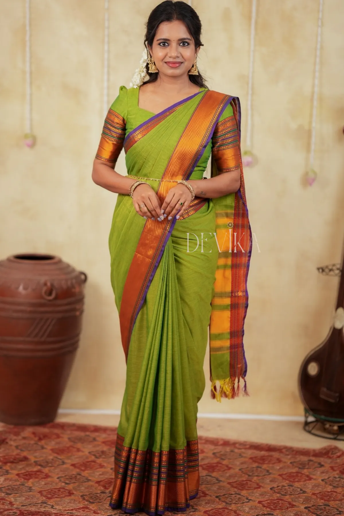 Sudharshini Green Narayanpet Pure cotton
