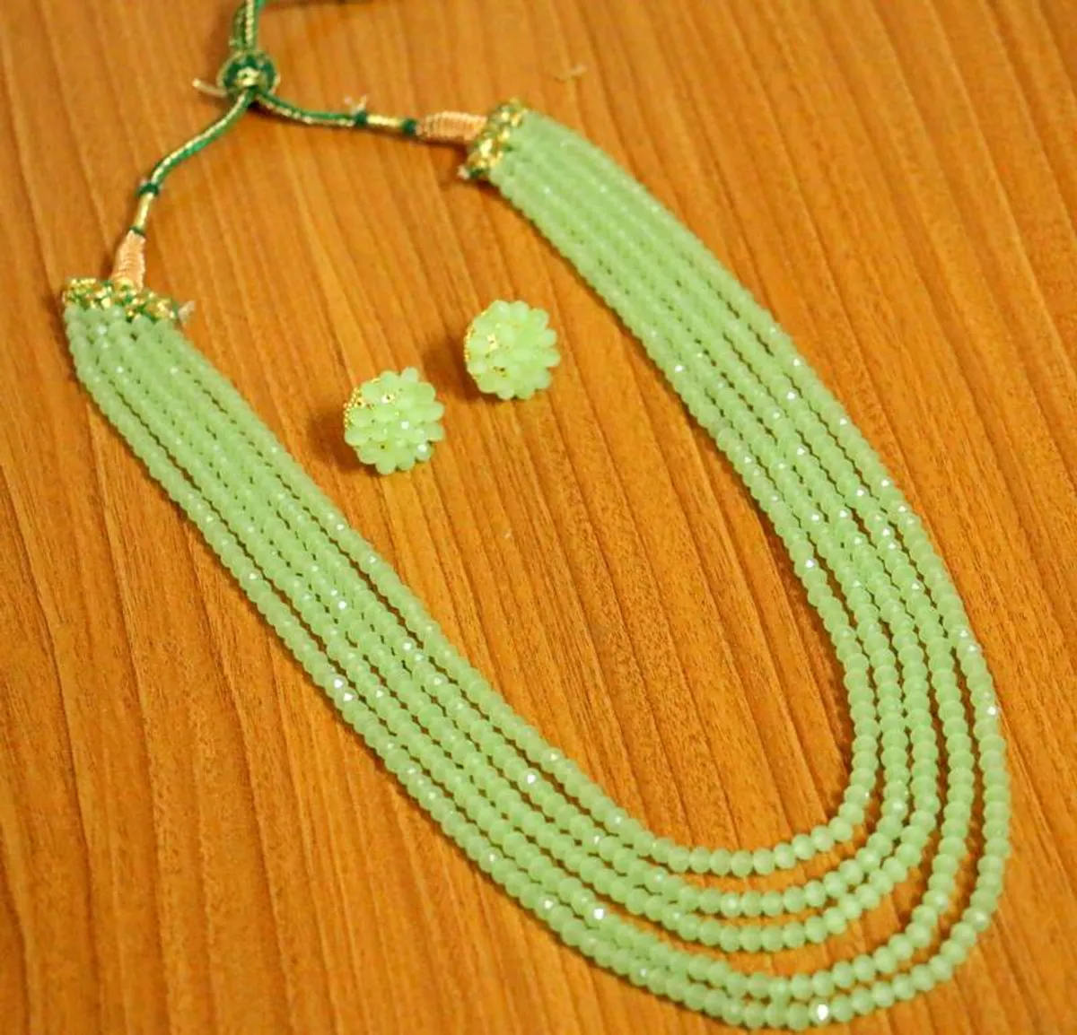 Grape Green Swarovski Crystal Necklace-Sets