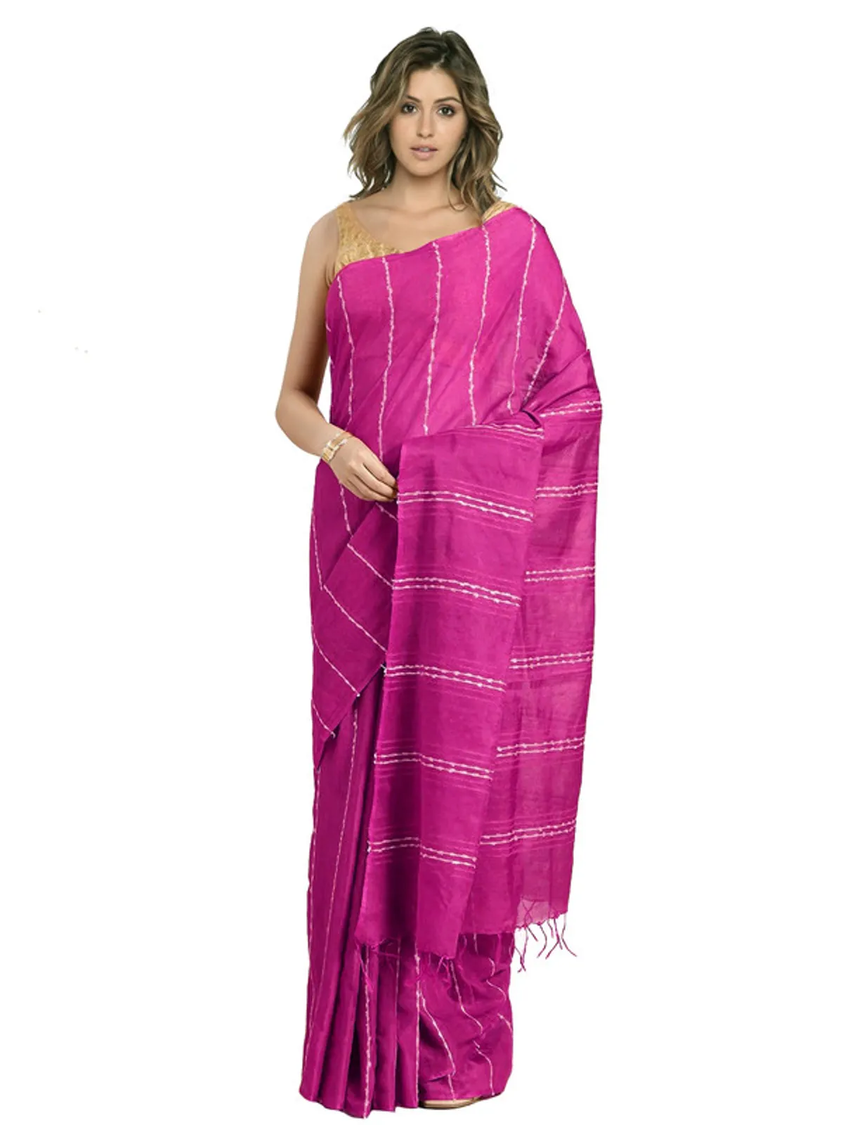 Bhagalpuri women's Kota Art Silk Saree With Blouse Piece
