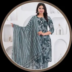 LATEST_TRENDS_DUPATTA_SET__Cotton Sleeves