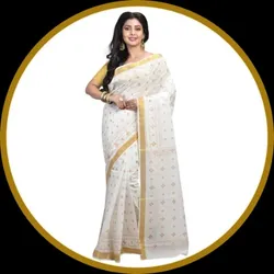 COLLECTION__WHITE_TANT_SAREE__Raj Saree House