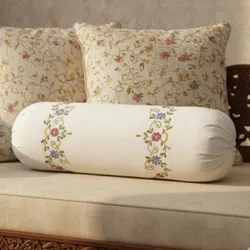SHOP_BY_CATEGORY__BOLSTER_COVER__Arsha Chikankari