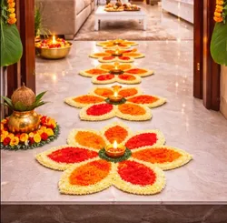 Craft_And_Celebrate_FEATHER_WOOL_RANGOLI__POORNIMA'S MAGICAL FINGERS