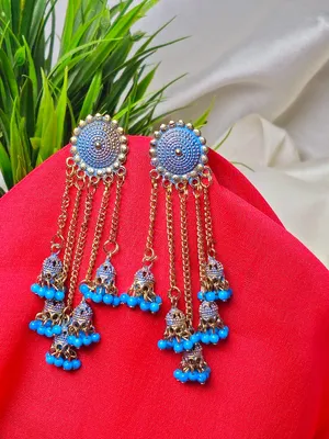 Shemyin Traditional Pearl Hanging Earrings Adorable Designer Monalisa Stone Jewelry Price in India Buy Shemyin Traditional Pearl Hanging Earrings Adorable Designer Monalisa Stone Jewelry online at und...