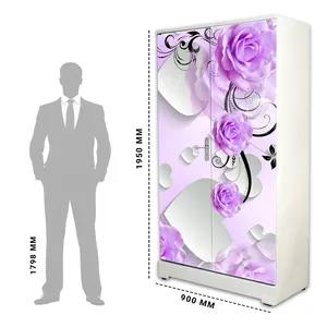 Vinyl Self Adhesive Wardrobe Wallpaper Stickers For Home Decoration (213X99 Cm) view 5