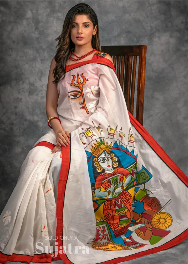 Amiable_White_Colour_Linen_Saree_(With_Unstitched_Blouse_Piece)_(For_Women)