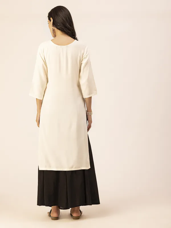 Off_White_Rayon_Women_Kurta,_Exquisite_Embroidery_with_Crystal_&_Pearl_Hand_Work