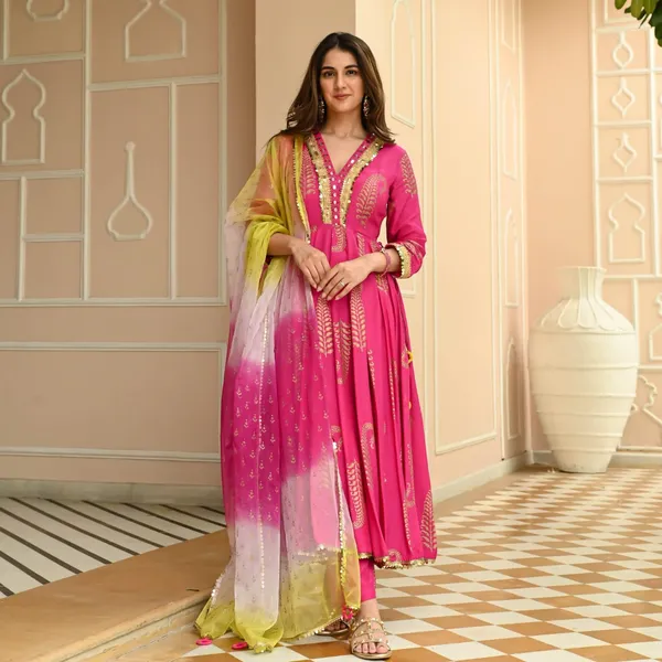 Pink_Rayon_Naira_Cut_Kurta_Pant_Set_With_Dupatta_For_Women