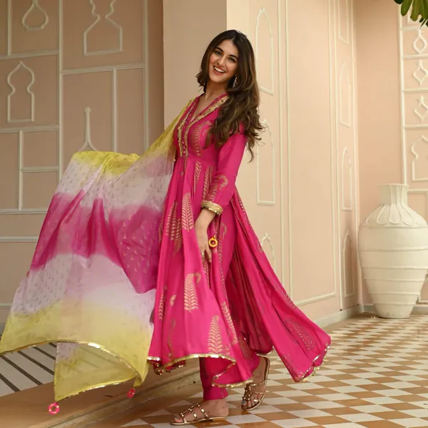 Pink_Rayon_Naira_Cut_Kurta_Pant_Set_With_Dupatta_For_Women