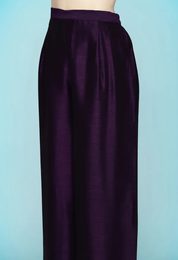 Wine_Floral_Yoke_Design_Regular_Sequinned_Kurta_With_Palazzos_Dupatta