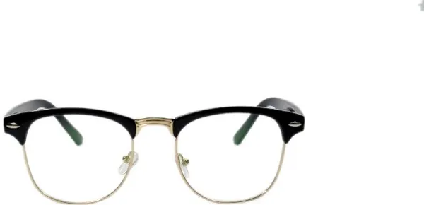 Gold,Black_Half_Rim_Square_Frame_(52_Mm)_-_For_Unisex
