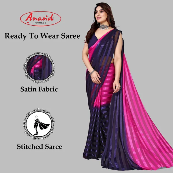 Embellished,_Striped,_Self_Design_Bollywood_Satin_Saree_(Pink,_Dark_Blue)