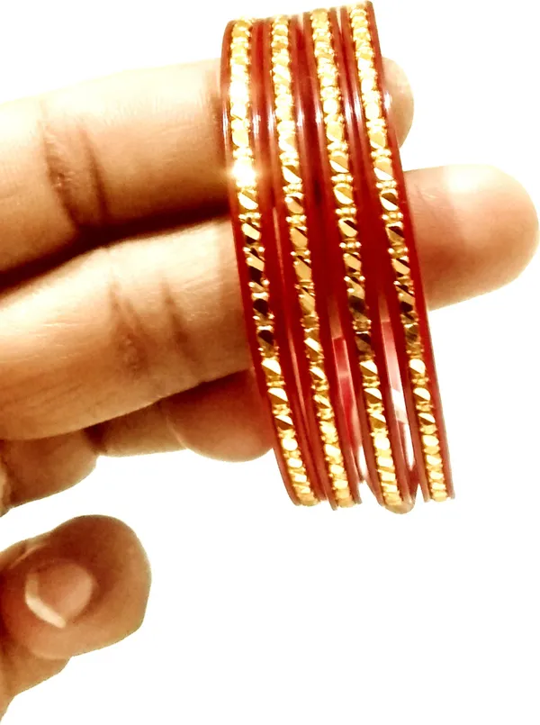 Assamese_Traditional_Copper_Gold-Plated_Bangle_(Pack_Of_4)