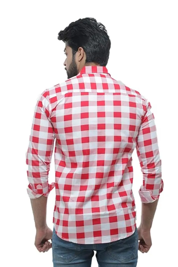 Red_Cotton_Blend_Printed_Casual_Shirt_For_Men
