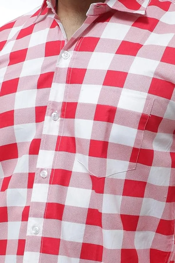 Red_Cotton_Blend_Printed_Casual_Shirt_For_Men