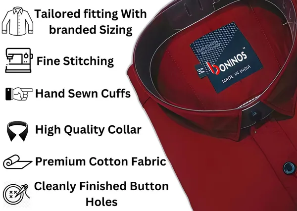 Maroon_Cotton_Blend_Solid__Casual_Shirt_For_Men