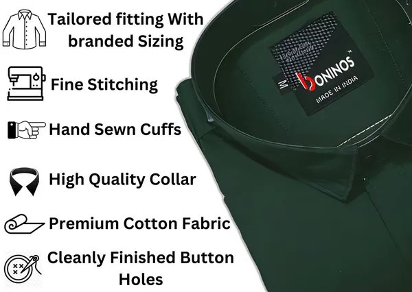 Bottle_Green_Cotton_Blend_Solid__Casual_Shirt_For_Men