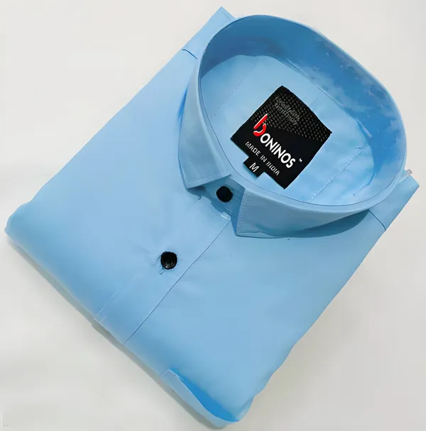 Blue_Cotton_Blend_Solid__Casual_Shirt_For_Men