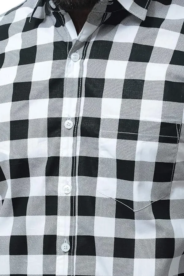 Black_Cotton_Blend_Printed_Casual_Shirt_For_Men