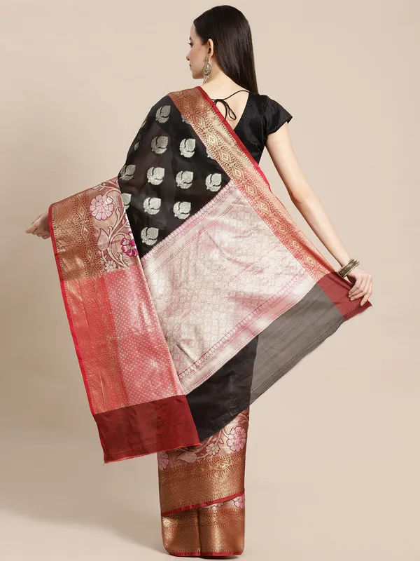 Black_Art_Silk_Banarasi_Sarees_For_Women