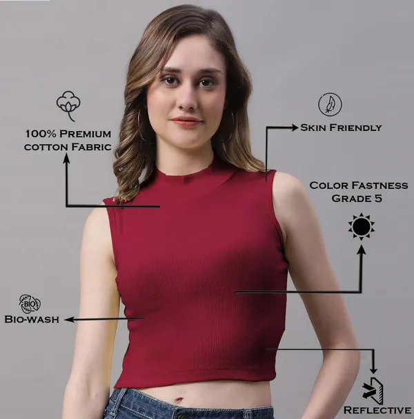 Maroon_Cotton_Rib_Turtle_Neck_Crop_Top_For_Women