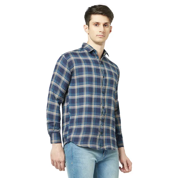 Rust_Cotton_Blend_Printed_Casual_Shirt_For_Men