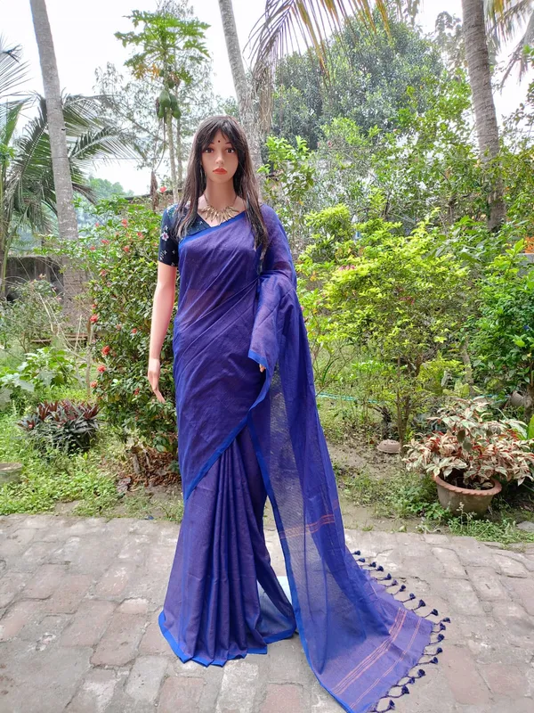Blue_Khadi_Cotton_All_Body_Zari_Work_Handloom_Saree