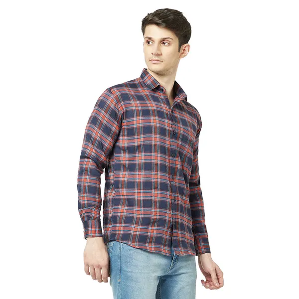Navyblue_Cotton_Blend_Printed_Casual_Shirt_For_Men