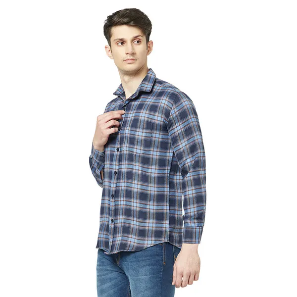 Navyblue_Cotton_Blend_Printed_Casual_Shirt_For_Men