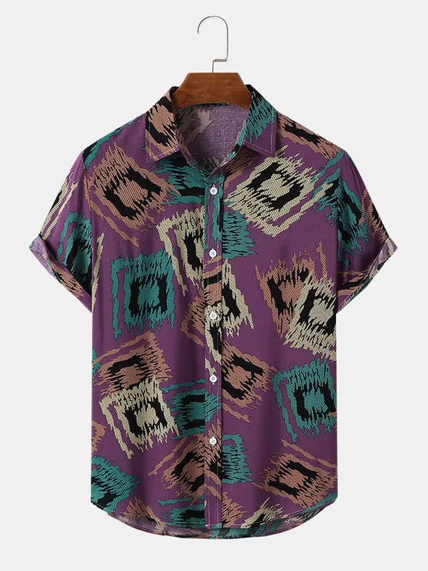 Purple_Viscose_Printed_Casual_Shirt_For_Men