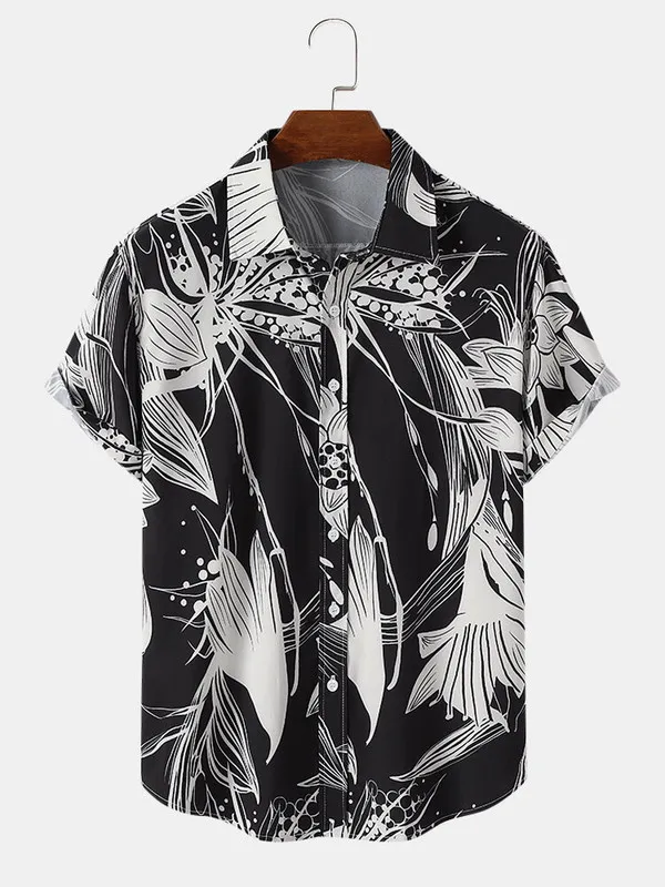 Black_Viscose_Printed_Casual_Shirt_For_Men