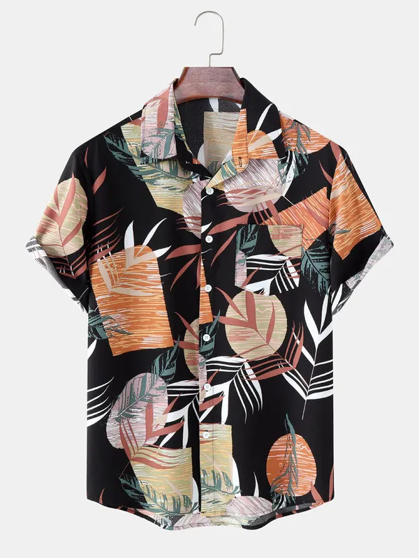 Black_Viscose_Printed_Casual_Shirt_For_Men