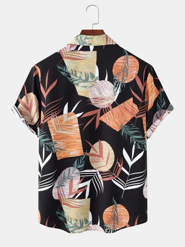 Black_Viscose_Printed_Casual_Shirt_For_Men