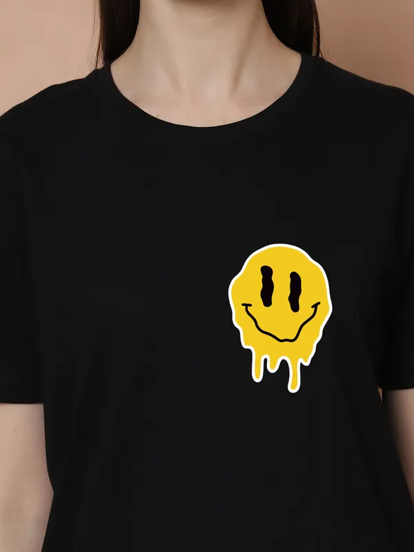 Women_Black_Do_What_Makes_You_Happy_Print_Oversized_Tshirt