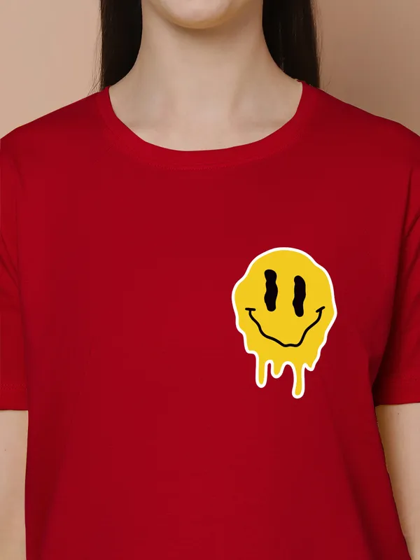 Women_Red_Do_What_Makes_You_Happy_Print_Oversized_Tshirt