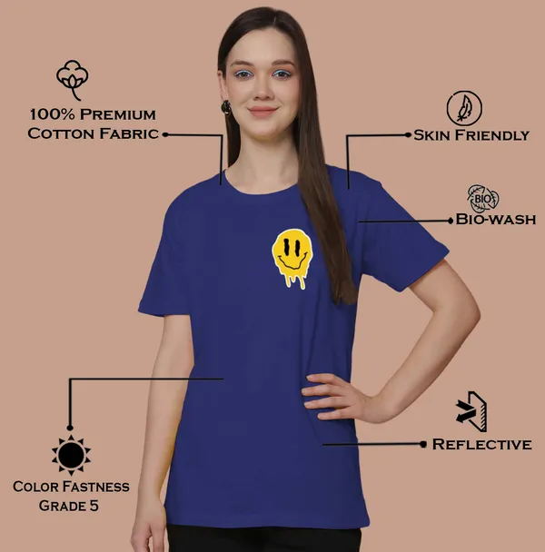 Women_Blue_Do_What_Makes_You_Happy_Print_Oversized_Tshirt