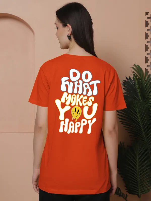 Women_Orange_Do_What_Makes_You_Happy_Print_Oversized_Tshirt