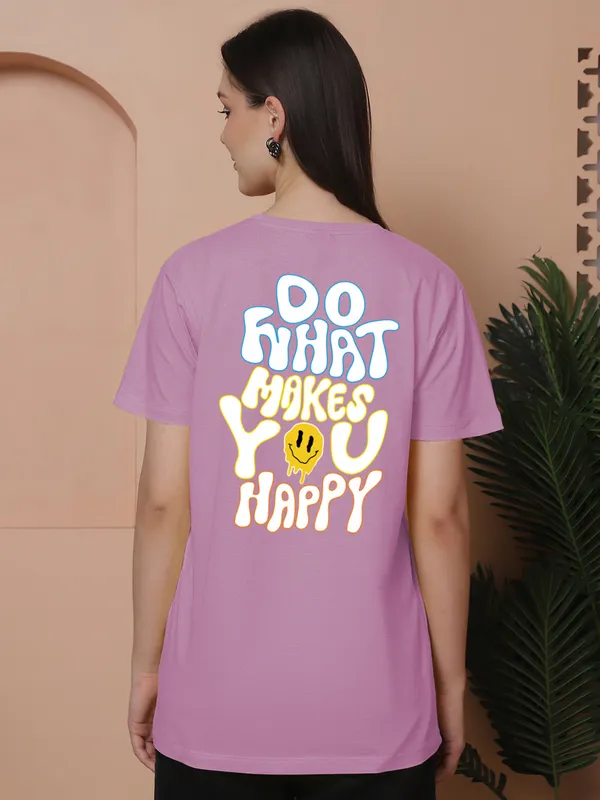 Women_Purple_Do_What_Makes_You_Happy_Print_Oversized_Tshirt