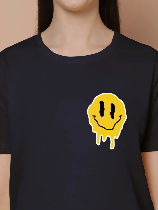 Women_Navy_Blue_Do_What_Makes_You_Happy_Print_Oversized_Tshirt