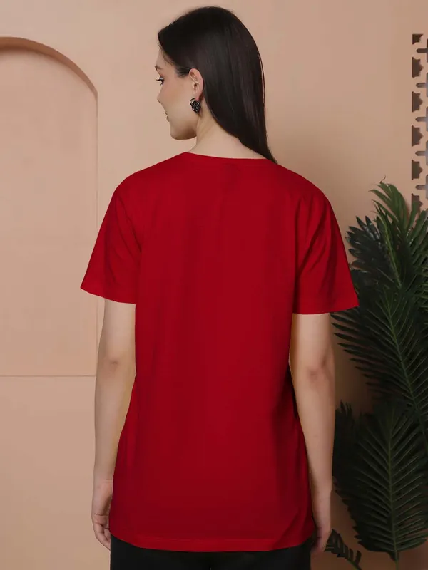 Women_Red_Smiley_Print_Oversized_Tshirt