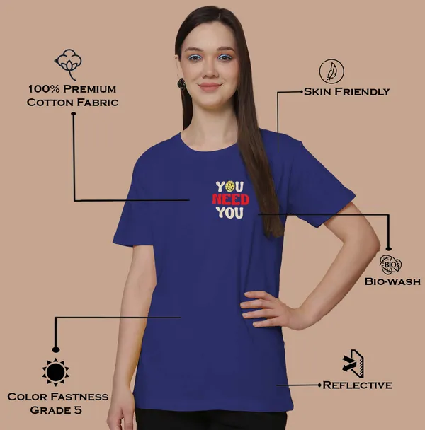 Women_Blue_Need_You_Print_Oversized_Tshirt