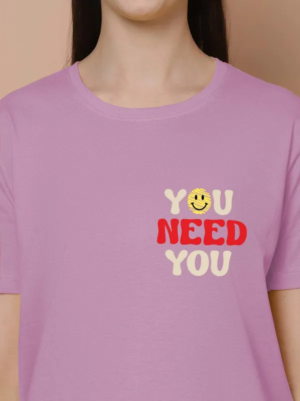 Women_Purple_Need_You_Print_Oversized_Tshirt