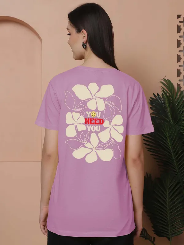Women_Purple_Need_You_Print_Oversized_Tshirt