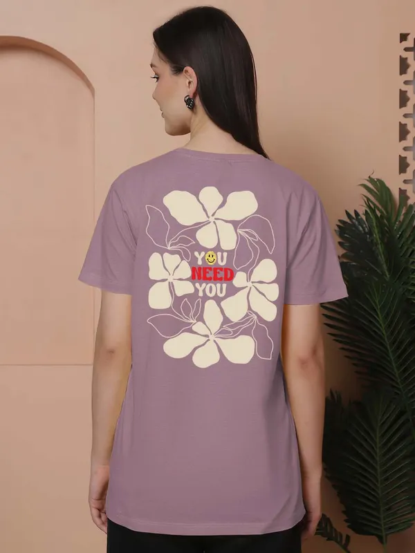 Women_Dark_Purple_Need_You_Print_Oversized_Tshirt