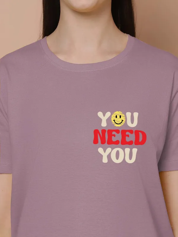 Women_Dark_Purple_Need_You_Print_Oversized_Tshirt
