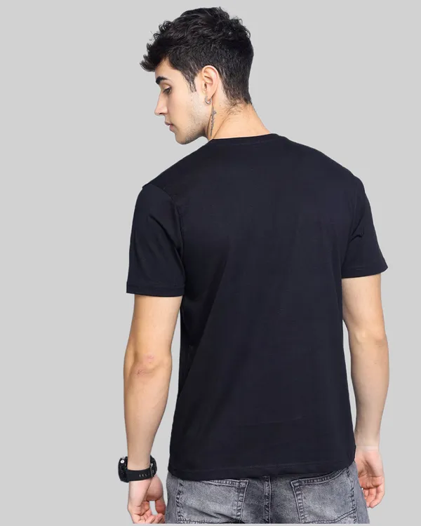 Black_Printed_Half_Sleeve_Cotton_T-Shirt_For_Men