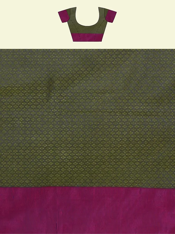 Grey_Cotton_Blend_Banarasi_Sarees_For_Women