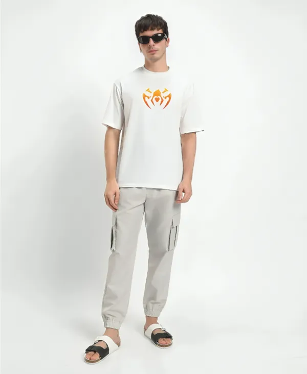 White_Oversized_Printed_Half_Sleeve_Cotton_T-Shirt_For_Men